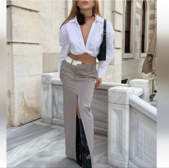 Zara asymmetrical waist maxi skirt - Picture 13 of 17